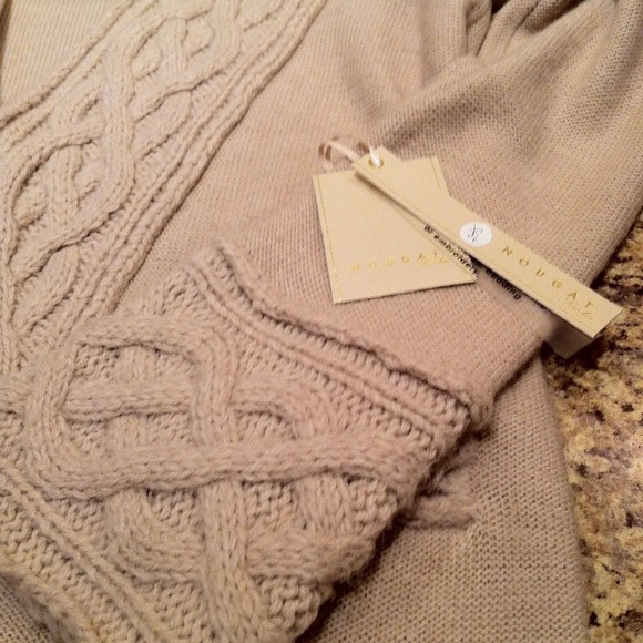Nougat beige cardigan open front sweater NEW with tags - Picture 6 of 8